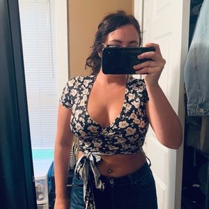 Wrap around crop top